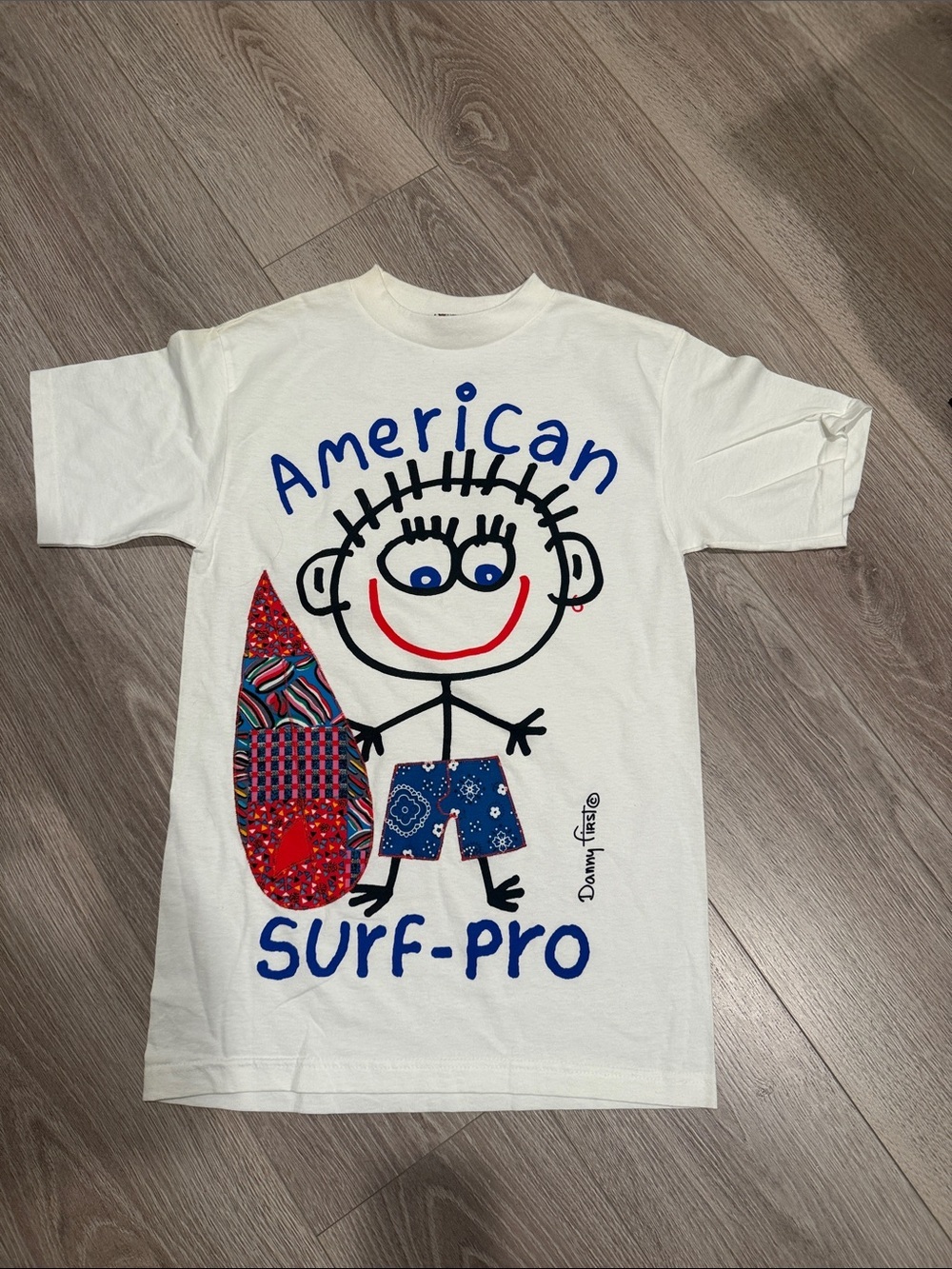Danny First T-shirt Vintage American Surf Pro Size Small